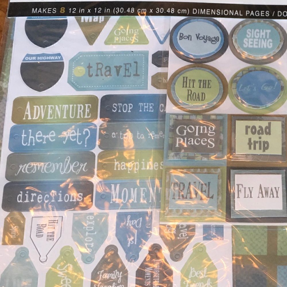 TRAVEL THEMED Dimensional Sticker Scrapbook Kit! - Picture 5 of 8